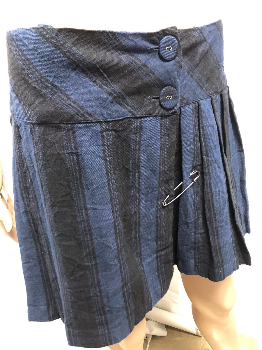 Jupe Courte Femme Bleue DDP 100% Coton - Style évasée Longueur Genou - Neuve Avec étiquettes