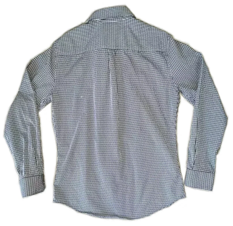 Camisa de vestir Apt 9 ajustada con botones azul a rayas manga larga talla S usada Foto 3 de 3