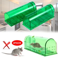 2Pcs Rodent Animal Mouse Humane Rat Live Trap Cage Mice Rat Bait Catch & Release