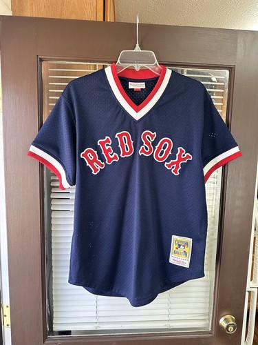 Authentisches Mitchell & Ness Boston Red Sox #9 Ted Williams 1990 MLB Trikot Vintage