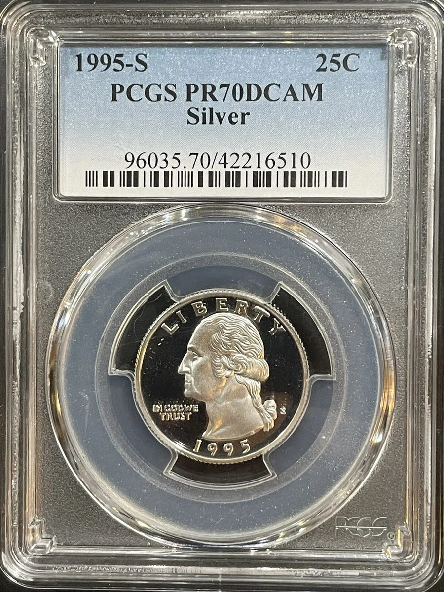 Silver PR 70 Graded 1995 Washington Quarters (1932-1998) for sale