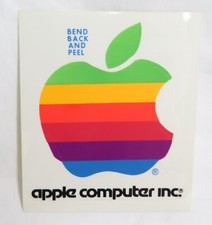 Vintage 1970's EARLY Apple Computer Inc. Rainbow Logo Sticker 3", Version 1