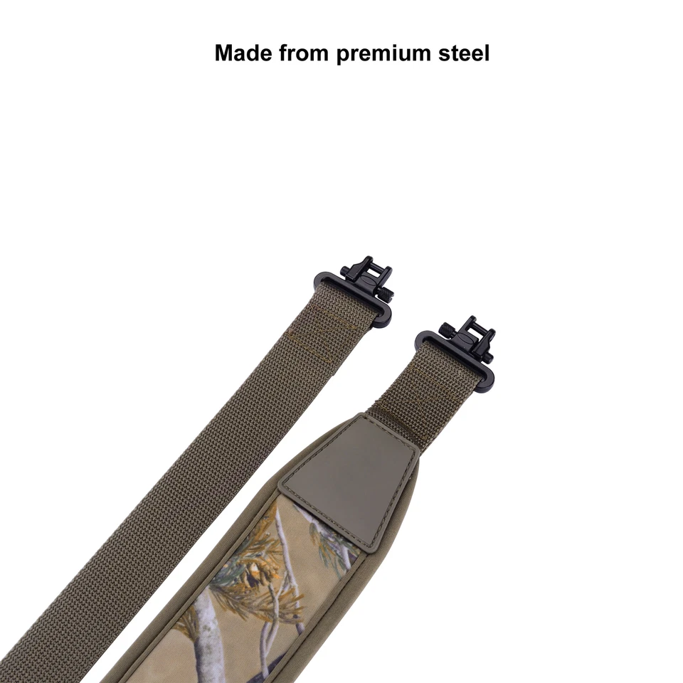 Eslinga para pistola de rifle de camuflaje de dos puntos con correa de almohadilla de hombro antideslizante giratoria Foto 3 de 4