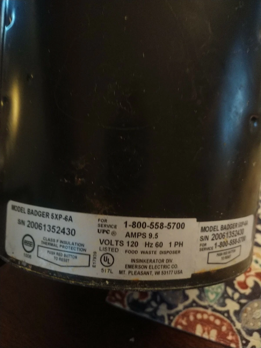 Insinkerator 3/4 HP Garbage Disposal Materials By Owner, 55 OFF