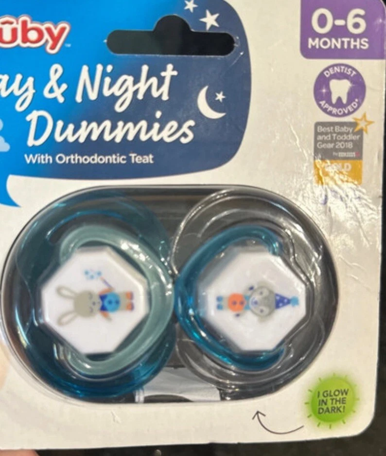 Nuby Orthodontic Dummies Day And Night 0-6mGlow In The Dark
Opens in a new window or tab