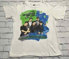 New Kids On The Block Shirt Large White Vintage 90s Magic Summer Tour 1990