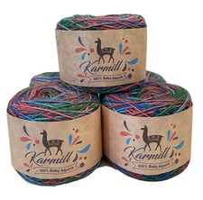 Alpaca Wool SkeinS 100 Baby Alpaca Yarn Lot of 5 Sport Weight Fantasy BA027