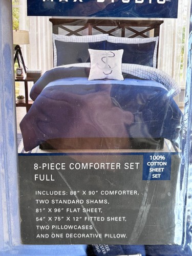 8-pc Max Studio NAUTICAL FULL/QUEEN Comforter Set (includes cotton sheet set) - Picture 6 of 9