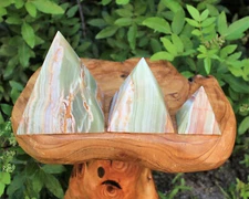 Green Onyx Crystal Pyramids - Choose 2" 3" or 4" (Natural Green Onyx Pyramid)