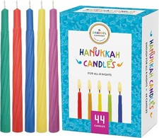 Menorah Candles Chanukah Candles 44 Colorful Hanukkah Candles for All 8 Nights