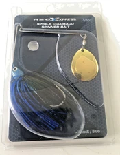 H20 Xpress Single Colorado Spinner Bait Black Blue 3/8OZ