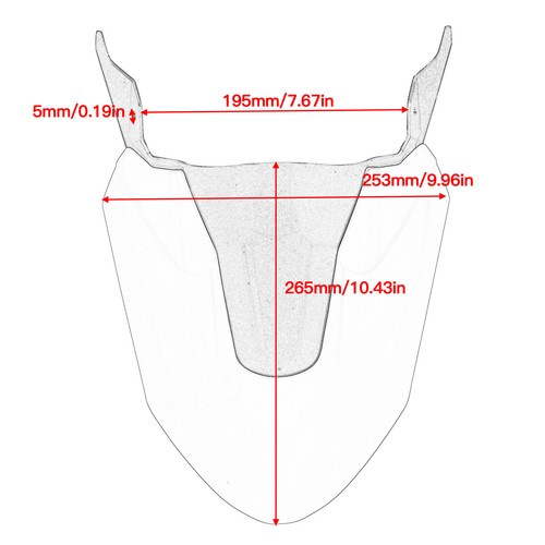 Front Beak Extension Fender Nose Extend Cover For Triumph Tiger 800 XRT XRX XC - Picture 3 of 16