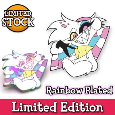 Angel Dust Winter 2023 Rainbow Plated Enamel Pin Limited Edition