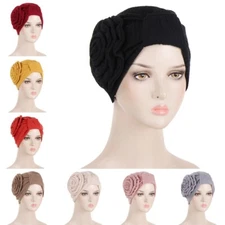 Muslim Women Turban Hijab Hair Loss Bonnet Beanie Chemo Cap Hat Wrap Headwear