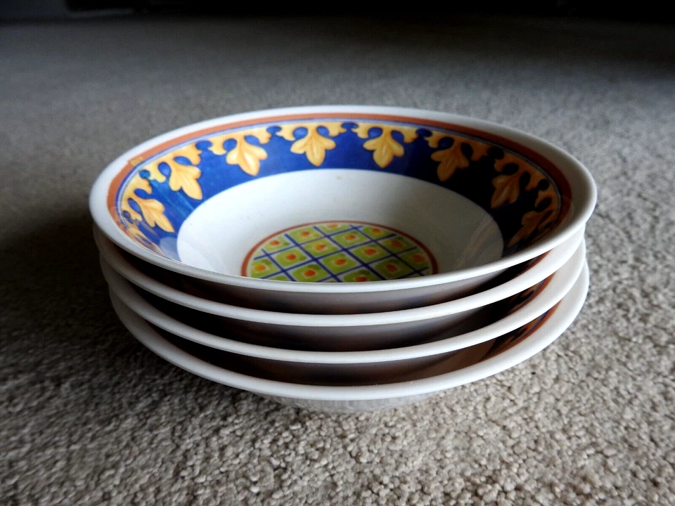 普法尔茨格拉夫别墅 Della 月亮三聚氰胺 (4) 6 3/4 英寸汤和谷物碗 — 第 3/4 张图片