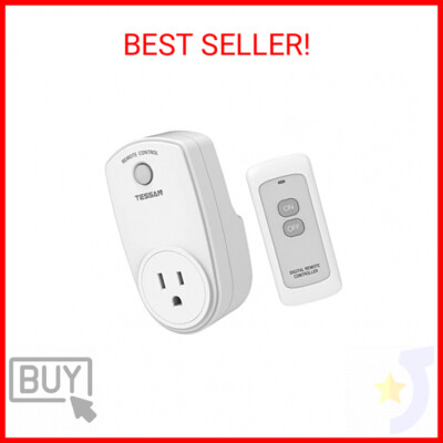 Remote Control Outlet, TESSAN Wireless Electrical Plug Switch for Lights, Lamps,