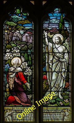 Foto 6x4 Buntglasfenster, Peterskirche, Bexhill Noli me tanger um 2014