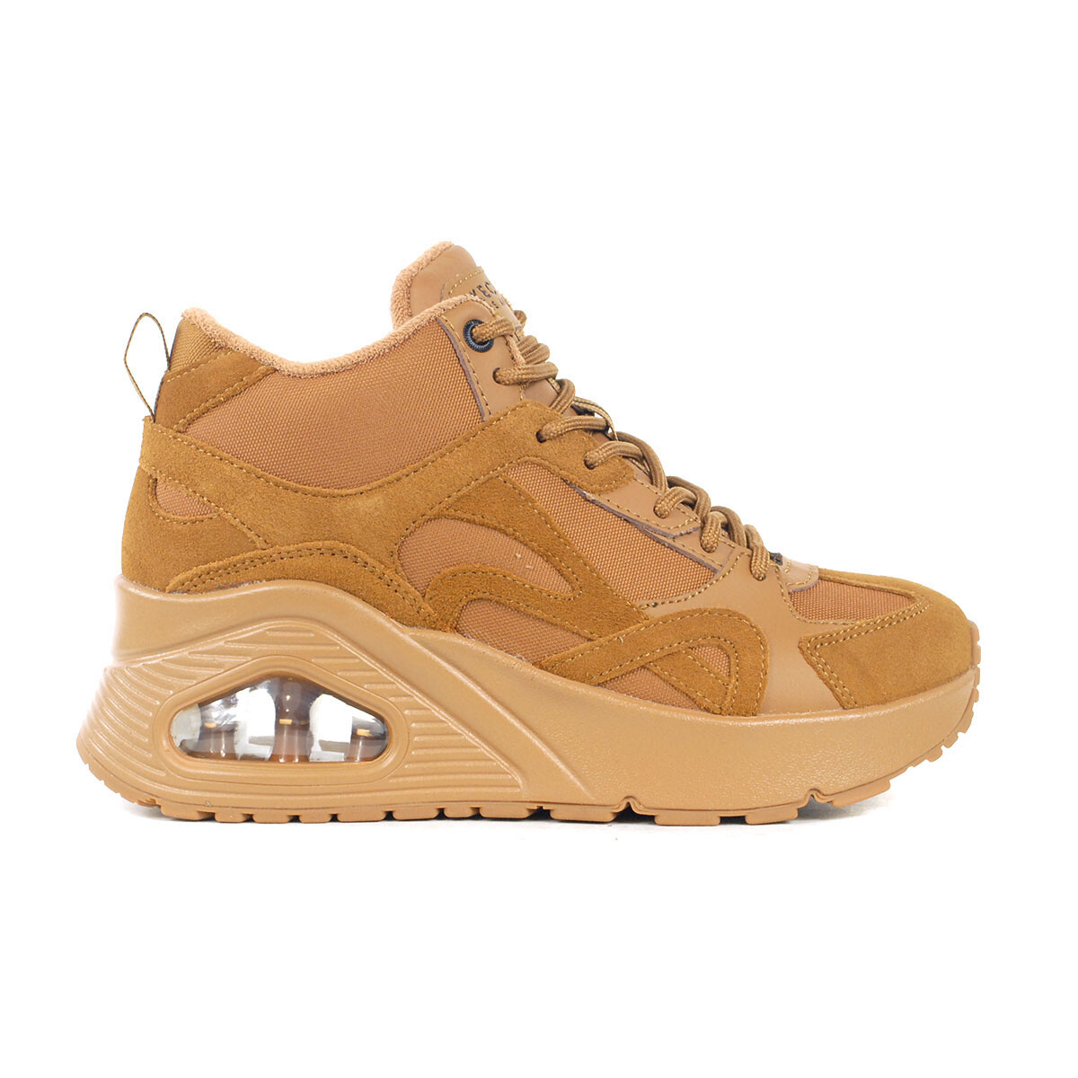 Skechers Women's Uno Hi - Rocliff Road Caramel Platform Sneakers