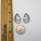 14K White Gold 214 Diamond Triple Hoop Earrings [E92] — photo 6
