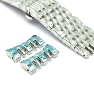 ZENITH - GENUINE - END LINKS - ELITE - 19MM - STEEL WATCH BRACELET - OEM - NOS