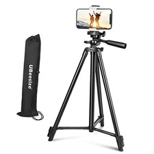 50-inch Lightweight Tripod for Cameras and Cell Phones, Aluminum Travel