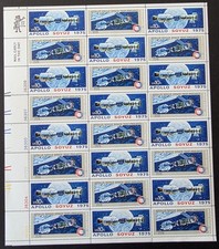 US Scott # 1569 - 1570 - Apollo Soyuz - Sheet of 24 Stamps - MNH
