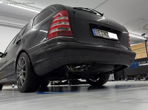  Sportauspuff auf 60mm Serie Mercedes C-Klasse W203 S203 2x63mm Dieseloptik - Picture 5 of 7