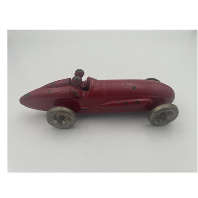 Arcade Cast Iron Red - 2 Drivers Race Car Original Very Good Condition