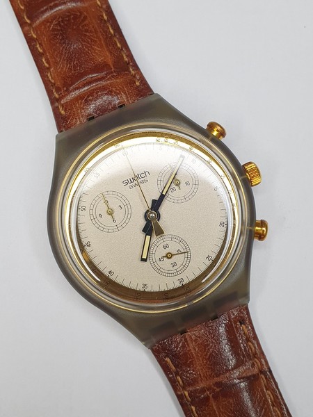 Swatch Goldfinger SCM100 - funktioniert - 37mm