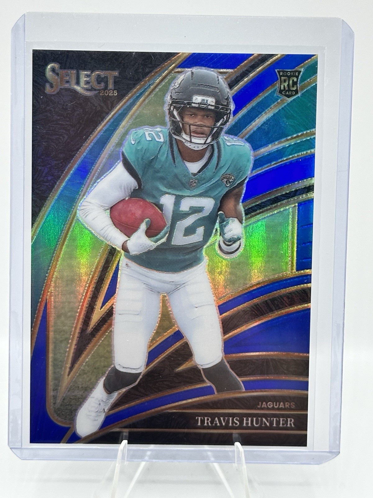 2025 Panini Select Travis Hunter RC Club Level Blue Prizm /99 Jaguars