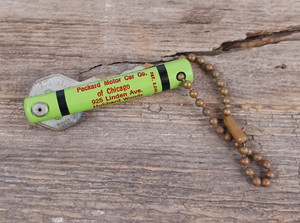 Vintage Packard Motor Car Co. Advertising Key Holder Keychain Chicago Dealership