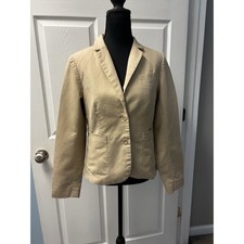 Ladies Spring/Summer Tan Two Button Blazer Size M