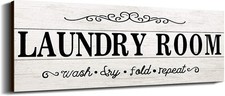 Laundry Room Decor Sign Wooden Rustic Farmhouse Family Laundry Room Wall Sign...