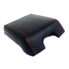 Center Console Armrest Faux Leather Cover Red Stitch Ford F150 15-17 F15-1519