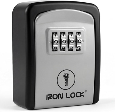   Key Lock Box Wall Mount   Waterproof Heavy Duty Metal Lock Box for Keys with 4