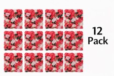 12PCS Flower Wall Panels 3D Silk Rose Backdrop 24x16 Wedding Decor