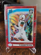 2024 Donruss Football #384 Tejhaun Palmer Optic Rated Rookie Preview Wave Red RC