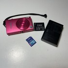 Canon PowerShot ELPH 320HS 16.1 MP Red Hot Pink Digital Camera Charger SD Card