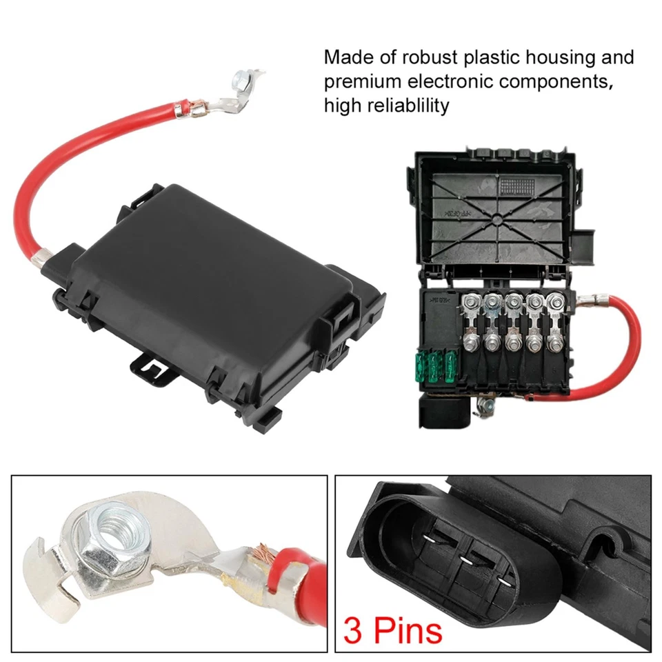 Fuse Box Battery Terminal Fuse Holder 1J0937550A 1J0937550B for VW Jetta Golf - Image 3 of 4