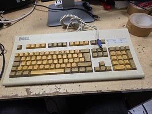 DELL AT102W MECHANISCHE PC COMPUTER TASTATUR VINTAGE.