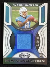 Omarion Hampton 2025 Panini Certified New Generation Jersey RC /499 #NGJ-OHN