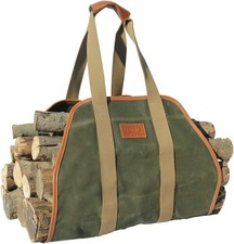 INNO STAGE Firewood Carrier Bag Heavy Duty Waxed Canvas Log Carrier...