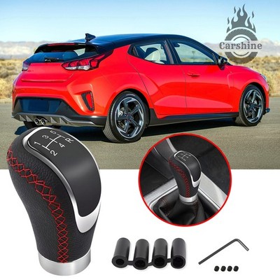Universal 5 Speed Leather Car Manual Gear Stick Shift Knob Shifter Lever Head