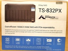 QNAP TS-832PX-4G 8-Bay NAS Enclosure 10GbE SFP+ 2.5GbE NOS Open Box