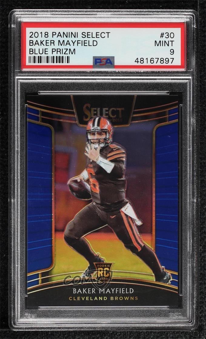 2018 Select Concourse Blue Prizm 23/175 Baker Mayfield PSA 9 MINT Rookie RC 0ls