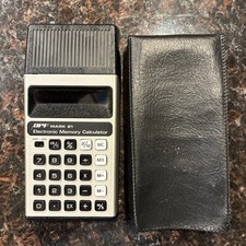 Vintage APF Mark 21 Electronic Memory Calculator With Case Untested