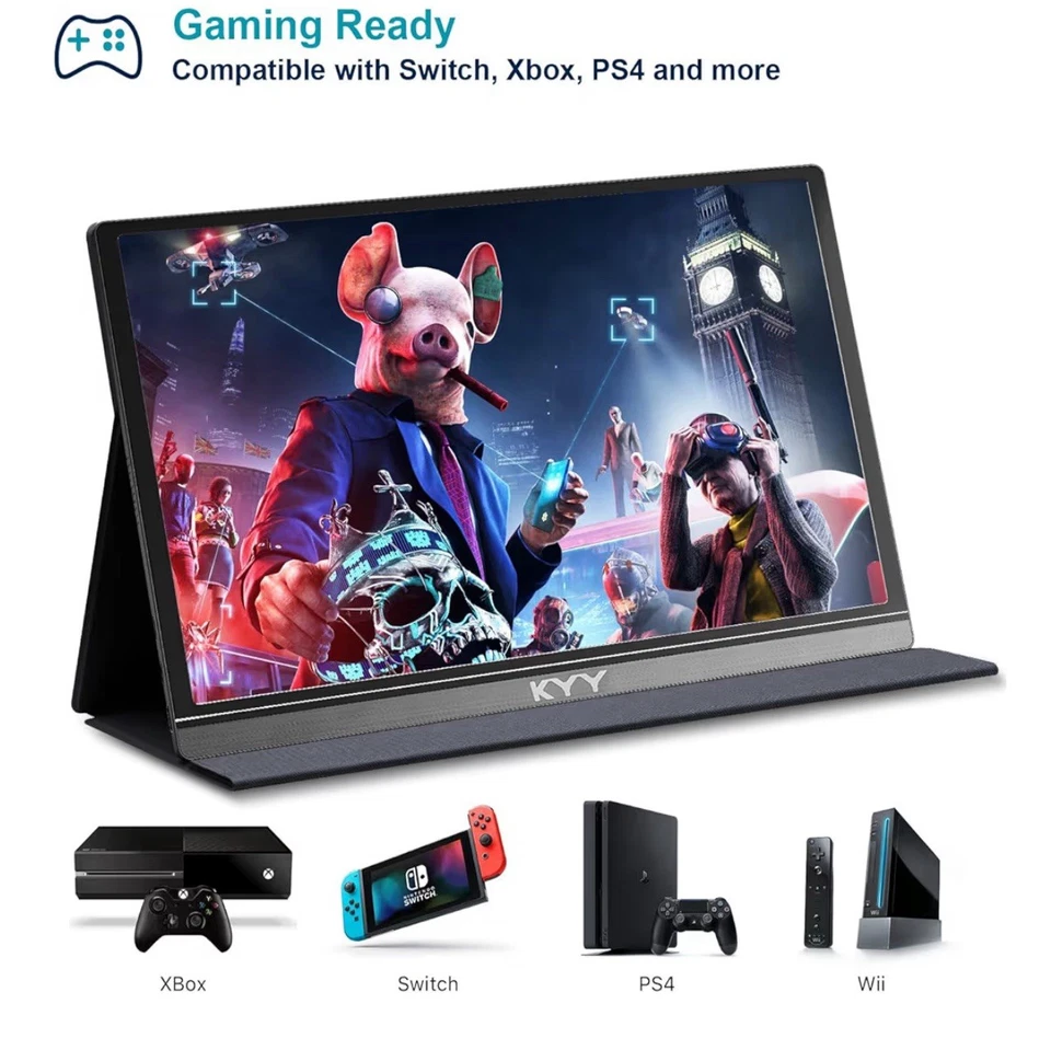KYY K3 Portable Monitor 15.6inch 1080P FHD USB-C HDMI Computer Display HDR NEW! - Image 4 of 4
