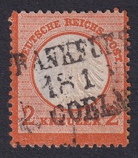 GERMANY 1872 Brustschild 2k Orange-Yellow SG 10 Used (CV £325)