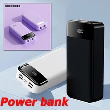 New 50000mAh Power Bank Large Capacity LED LCD Portable Battery Fast Charging