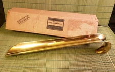 Vintage Brass 12" Shoe Horn With Curved Handle Essex Brass RL1 
